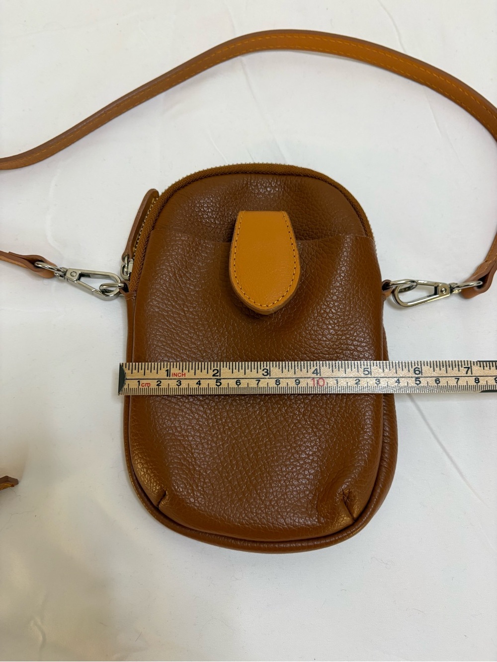 Davina Firenze Pebbled Leather Sachet Purse Crossbody - Picture 10 of 15